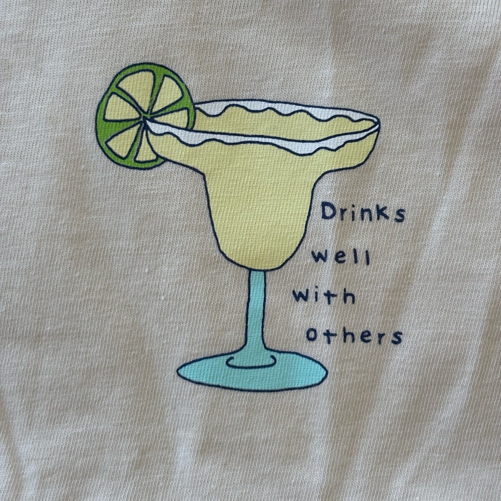 Life Is Good Drinks Well With Others Margarita Tee Shirt Size M NWT
